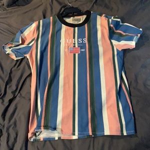 Guess USA Striped Tee Size Large